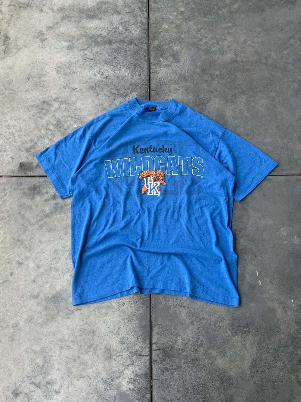Fruit of the Loom Kentucky Wildcats T-Shirt Size L Blue Vintage 90s